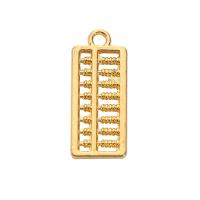 Zinklegering Hangers, Zinc Alloy, Abacus, gold plated, DIY, nikkel, lood en cadmium vrij, 7.80x18.50mm, Ca 100pC's/Bag, Verkocht door Bag