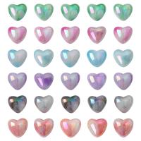 Perline in acrilico placcate, Cuore, DIY, nessuno, Foro:Appross. 2mm, Appross. 4PC/borsa, Venduto da borsa