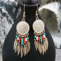 Boucles d'oreilles en alliage de zinc, avec Seedbead, bijoux de mode, protéger l'environnement, sans nickel, plomb et cadmium, Vendu par paire