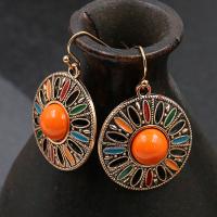 Zinc Alloy Drop Earrings fashion jewelry & enamel nickel lead & cadmium free Sold By Pair