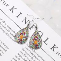 Zinc Alloy Drop Earrings fashion jewelry & enamel nickel lead & cadmium free Sold By Pair