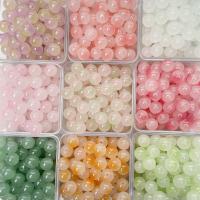 Handgemaakte Lampwork Beads, Ronde, moffelen vernis, DIY & verschillende grootte voor keus & pearlized, meer kleuren voor de keuze, 50pC's/Bag, Verkocht door Bag