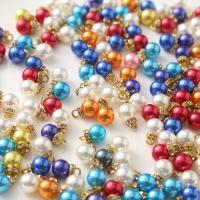 Grânulos de plástico ABS, Pérolas de plástico ABS, with liga de zinco, Roda, cromado de cor dourada, DIY & com strass, cores misturadas, 10mm, 50PCs/Bag, vendido por Bag