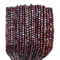 Naturalne kulki granat, Kwadrat, obyty, DIY, 4-5mm, 70-90komputery/Strand, sprzedane przez Strand