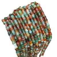 Agat perler, Malachite Agate, Bambus, poleret, du kan DIY, 12x8mm, Ca. 31pc'er/Strand, Solgt af Strand