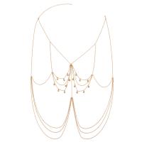 Body Chain Sieraden, Zinc Alloy, met 20cm extender keten, plated, mode sieraden & voor vrouw, meer kleuren voor de keuze, nikkel, lood en cadmium vrij, Lengte Ca 63 cm, Verkocht door PC