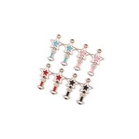 Zinc Alloy émail Pendants, alliage de zinc, Baguette Magique, Placage de couleur d'or, DIY, plus de couleurs à choisir, 13x28mm, Environ 100PC/sac, Vendu par sac