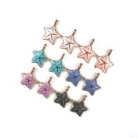 Zinc Alloy Enamel Pendants Starfish gold color plated DIY Approx Sold By Bag