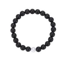 Bracelets de pierres précieuses, lave volcanique, avec Magnésite, Rond, bijoux de mode & unisexe, couleurs mélangées, 8mm, Longueur Environ 18 cm, Vendu par PC