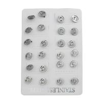 Stainless Steel Stud Earrings 316 Stainless Steel fashion jewelry & for woman original color Sold By Lot