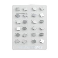 Orecchini in acciaio inossidabile, 316 acciaio inox, Rhombus, gioielli di moda & per la donna, colore originale, 8x8x12.50mm, 12Pairspaio/lotto, Venduto da lotto