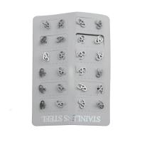 Stainless Steel Stud Earrings 316 Stainless Steel fashion jewelry & for woman original color Sold By Lot