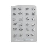 Stainless Steel Stud Earrings 316 Stainless Steel fashion jewelry & for woman original color Sold By Lot