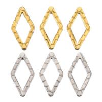 Edelstahl Schmuck Anhänger, 304 Edelstahl, Rhombus, plattiert, DIY, keine, 14x25mm, 10PCs/Tasche, verkauft von Tasche