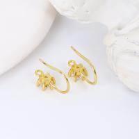 Brass Hook Earwire real gold plated micro pave cubic zirconia & for woman Sold By Pair