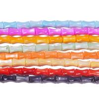 Natuurlijke zoetwaterschelp kralen, Top Shell, Bamboe, gepolijst, DIY, meer kleuren voor de keuze, 3x6mm, Ca 60pC's/Strand, Verkocht door Strand