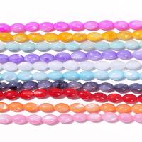 Naturlig Freshwater Shell Perler, Top Shell, poleret, du kan DIY, flere farver til valg, 4x6-7mm, Solgt af Strand