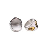 Bague en acier inoxydable, acier inoxydable 316L, poli, unisexe & normes différentes pour le choix & noircir, plus de couleurs à choisir, Taille:8-14, Vendu par PC