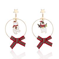 Pendientes de Navidad, aleación de zinc, con resina, Diseño de Navidad & Joyería & diferentes estilos para la opción & para mujer, libre de níquel, plomo & cadmio, Vendido por Par