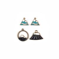 Zinc Alloy Enamel Pendants gold color plated DIY & hollow Approx Sold By Bag