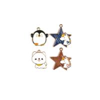 Zinc Alloy Enamel Pendants gold color plated DIY Approx Sold By Bag