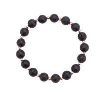 Edelsteen armbanden, Lava, met Zinc Alloy, Ronde, plated, mode sieraden & uniseks, meer kleuren voor de keuze, 8mm, Lengte Ca 18 cm, Verkocht door PC