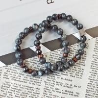 Bracelets de pierres précieuses, Labradorite, avec Poulet Wingwood & Hématite, bijoux de mode & unisexe & styles différents pour le choix, plus de couleurs à choisir, 8mm, Diamètre intérieur:Environ 50mm, Vendu par PC