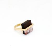 Zinc Alloy Finger Ring with Acetate & Wood fashion jewelry & for woman nickel lead & cadmium free 17mm Sold By PC