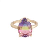 Bague en alliage de zinc, bijoux de mode & pavé de micro zircon & pour femme, plus de couleurs à choisir, protéger l'environnement, sans nickel, plomb et cadmium, 17mm, Vendu par PC