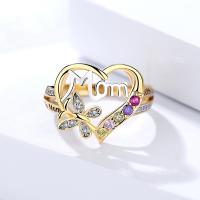 Zinc Alloy fingerring, mode smykker & forskellig størrelse for valg & med rhinestone, nikkel, bly & cadmium fri, Solgt af PC