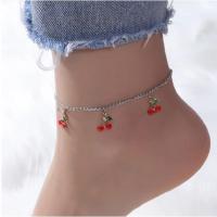 Zinc Alloy Anklet with 5cm extender chain fashion jewelry & for woman silver color nickel lead & cadmium free Length Approx 23 cm Sold By PC