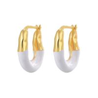 Brass Leverback Earring plated fashion jewelry & for woman & enamel nickel lead & cadmium free Sold By Pair