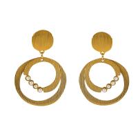 Acero inoxidable gota pendiente, acero inoxidable 304, con Perlas plásticas, chapado en oro de 18 K, Joyería & para mujer, dorado, 40x28mm, Vendido por Par