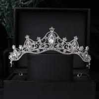 Diadema, lega in zinco, gioielli di moda & per la donna & con strass, argento, assenza di nichel,piombo&cadmio, Diametro interno:Appross. 145mm, Venduto da PC