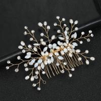 Dekorativni kose Combs, Cink Alloy, s Plastična Pearl, ručno izrađen, modni nakit & za žene & s Rhinestone, više boja za izbor, nikal, olovo i kadmij besplatno, 155x105mm, Prodano By PC