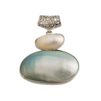 Freshwater Pearl Pendants Brass with Mabe Pearl fashion jewelry & for woman nickel lead & cadmium free Approx 5mm Sold By PC