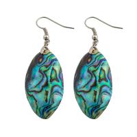 Shell Earrings Brass with Abalone Shell fashion jewelry & for woman nickel lead & cadmium free Sold By Pair