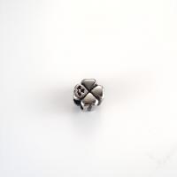 Stainless Steel Spacer Kralen, 304 roestvrij staal, Four Leaf Clover, DIY & zwart maken, oorspronkelijke kleur, 11x9x5.20mm, Gat:Ca 5.2mm, Verkocht door PC