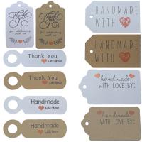 Jewelry Price Tag Kraft printing DIY & with letter pattern Sold By Bag