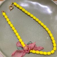 Acrylic Necklace with Zinc Alloy fashion jewelry & for woman 41cm Sold By PC