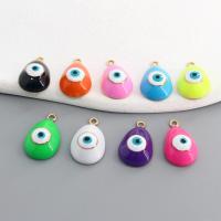 Evil Eye Anhänger, Zinklegierung, Tropfen, goldfarben plattiert, DIY & Emaille, keine, frei von Nickel, Blei & Kadmium, 13x20mm, ca. 100PCs/Tasche, verkauft von Tasche