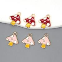 Zinc Alloy Pendants mushroom gold color plated DIY & enamel nickel lead & cadmium free Approx Sold By Bag