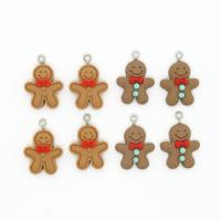 Hars hanger, Gingerbread Man, epoxy sticker, DIY, meer kleuren voor de keuze, Ca 100pC's/Bag, Verkocht door Bag