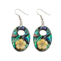 Shell Earrings Brass with Abalone Shell fashion jewelry & for woman nickel lead & cadmium free Sold By Pair