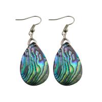 Shell Earrings Brass with Abalone Shell fashion jewelry & for woman nickel lead & cadmium free Sold By Pair