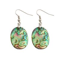 Shell Earrings Brass with Abalone Shell fashion jewelry & for woman nickel lead & cadmium free Sold By Pair