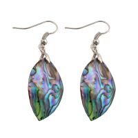 Shell Earrings Brass with Abalone Shell fashion jewelry & for woman nickel lead & cadmium free Sold By Pair