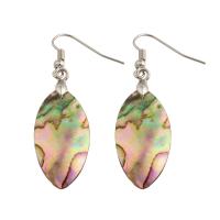 Shell Earrings Brass with Abalone Shell fashion jewelry & for woman nickel lead & cadmium free Sold By Pair