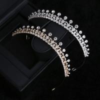 Diadema, lega in zinco, placcato, gioielli di moda & per la donna & con strass, nessuno, assenza di nichel,piombo&cadmio, Diametro interno:Appross. 140mm, Venduto da PC