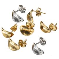 Stainless Steel Earring Stud Component 304 Stainless Steel plated DIY Sold By Bag